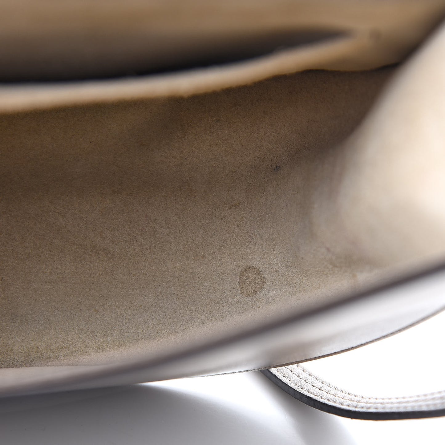 Calfskin Suede Medium Nile Bracelet Bag Motty Grey
