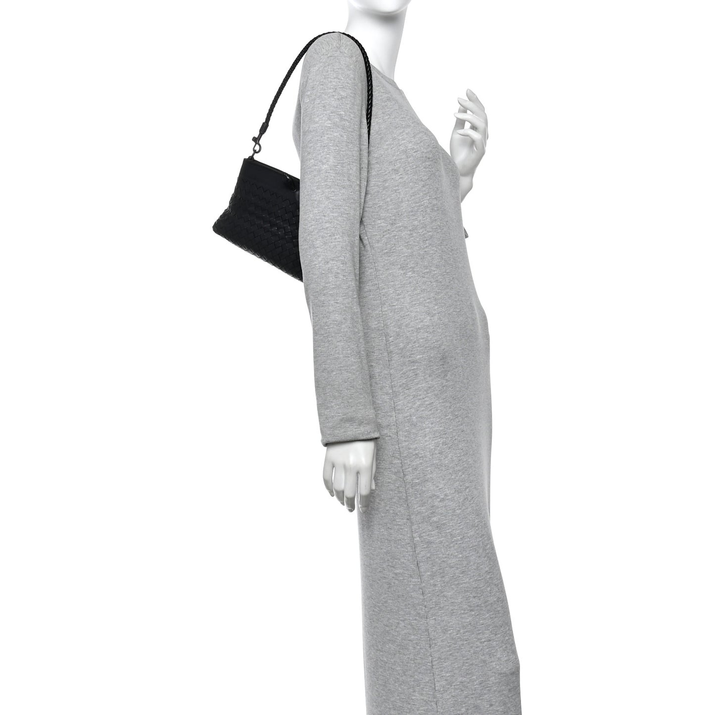 Nappa Intrecciato Mini Shoulder Bag Black