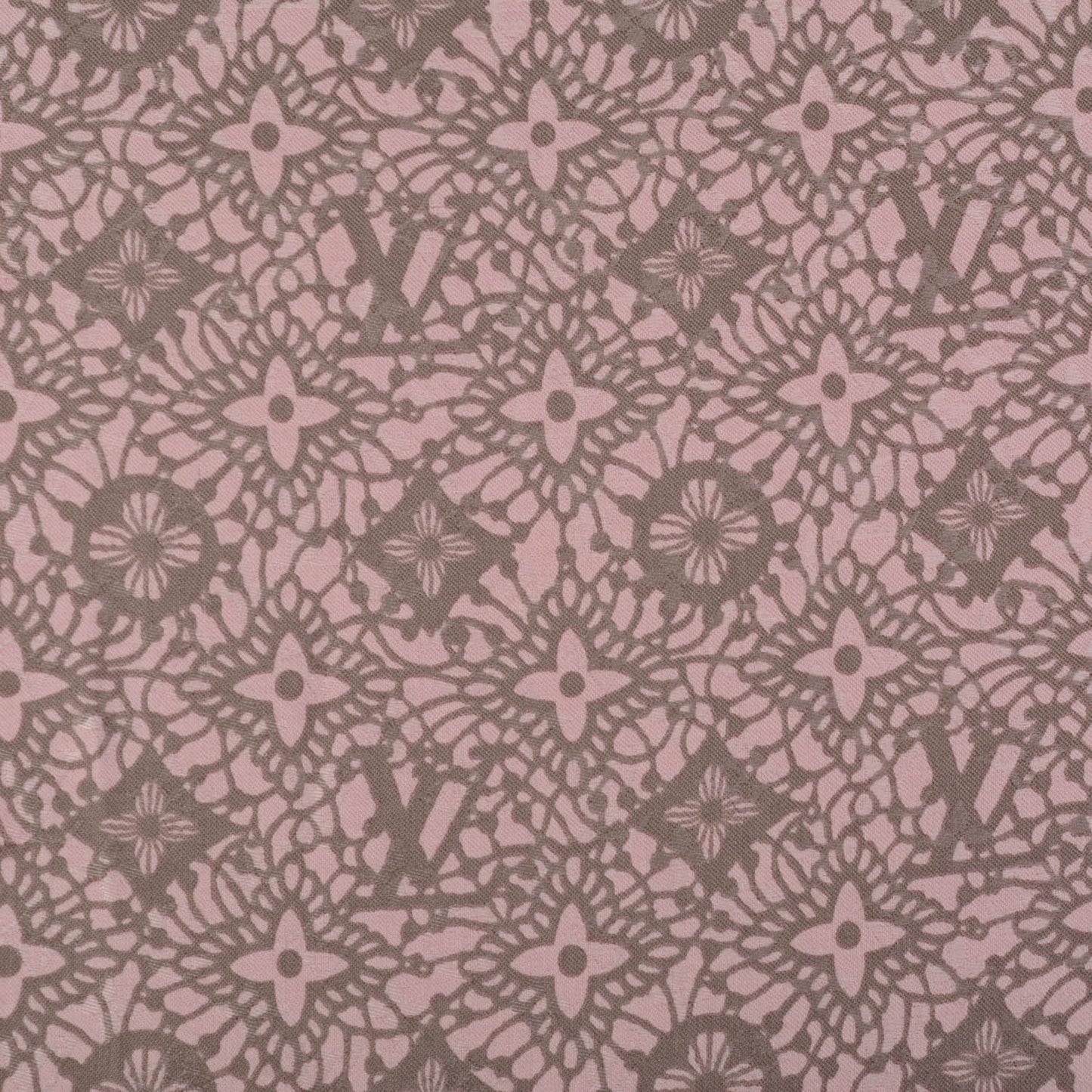 Silk Wool Monogram Dentelle Shawl Scarf Rose Poudre