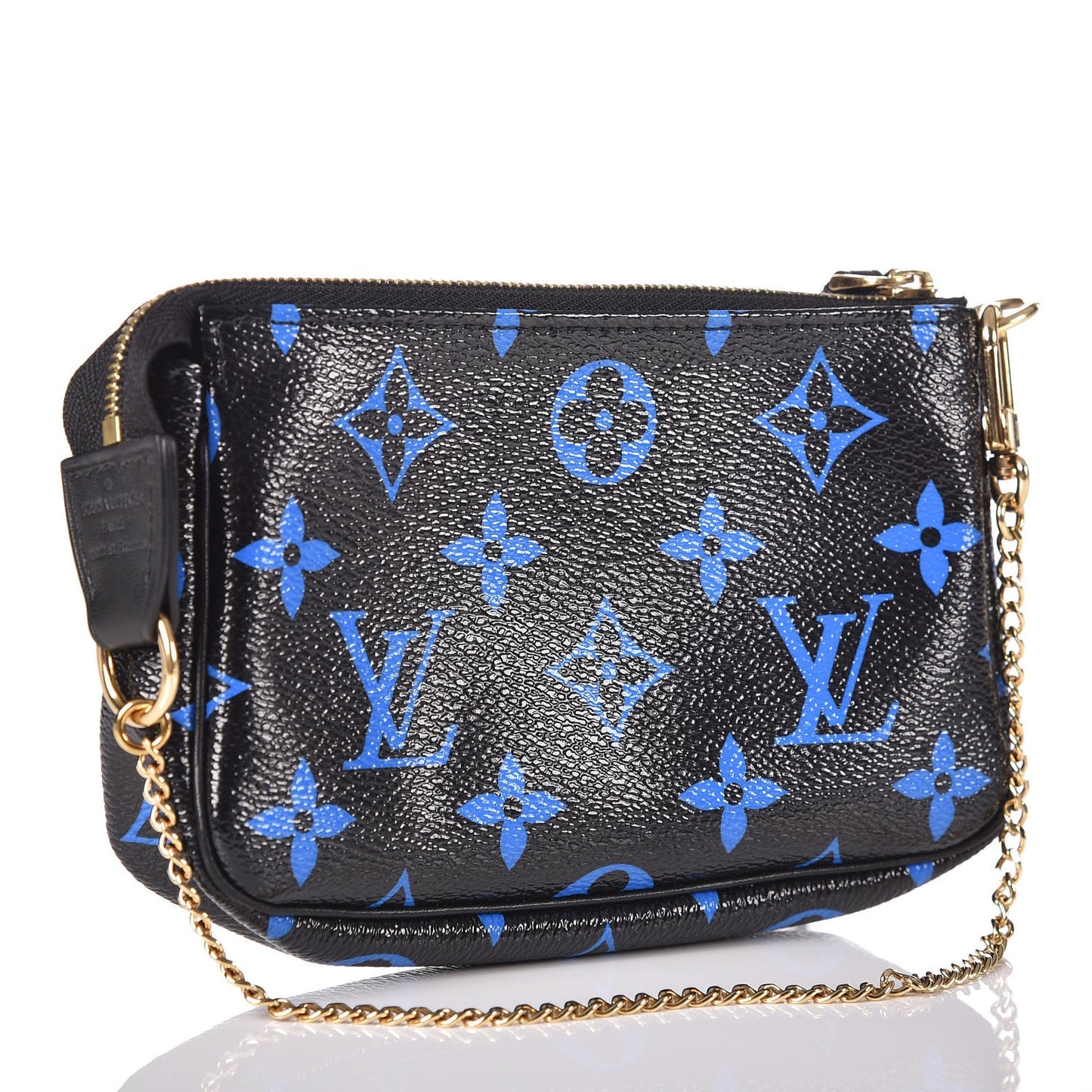 Colored Monogram Mini Pochette Accessories Blue Black