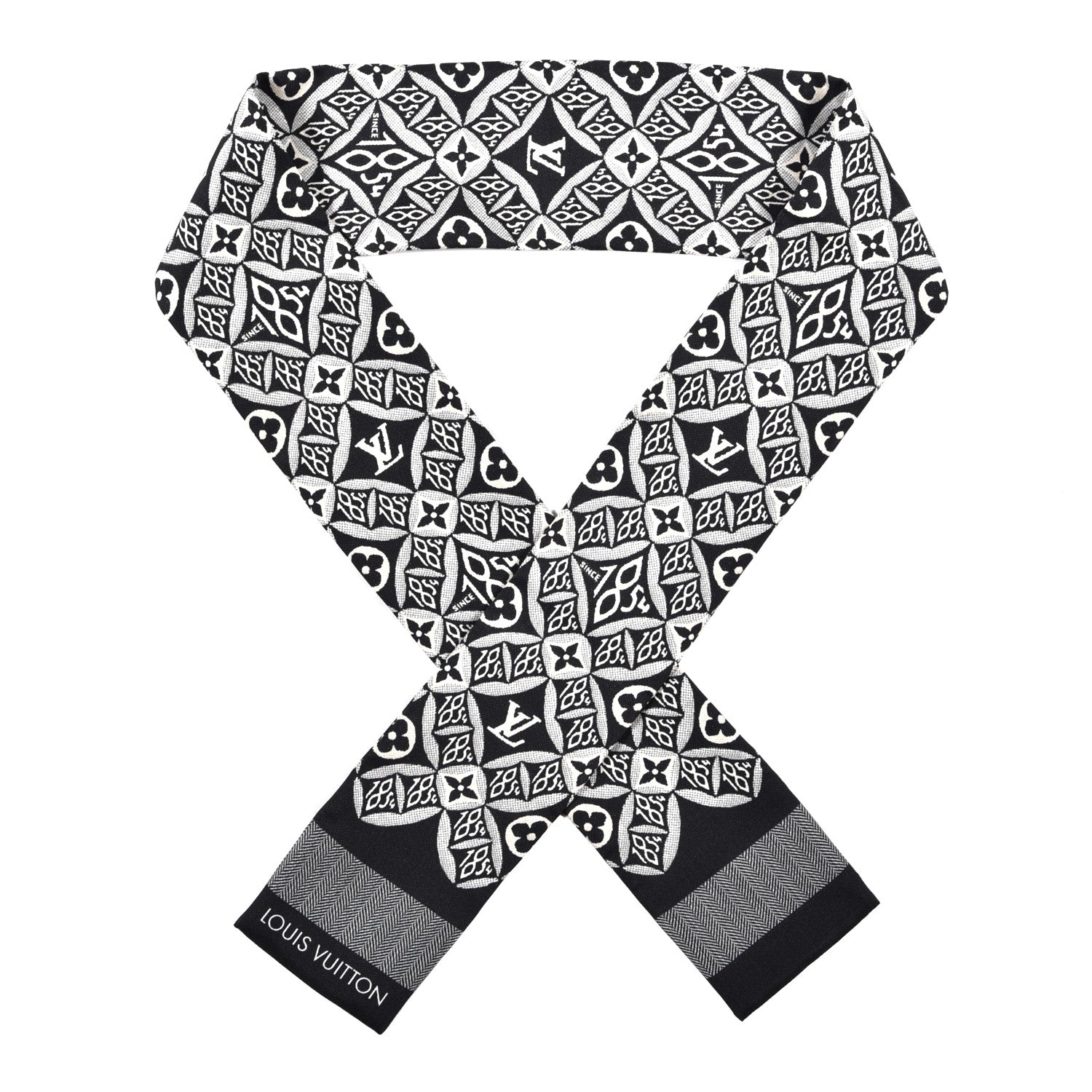 Louis Vuitton Silk Since 1854 Bandeau Gris 1 of 3