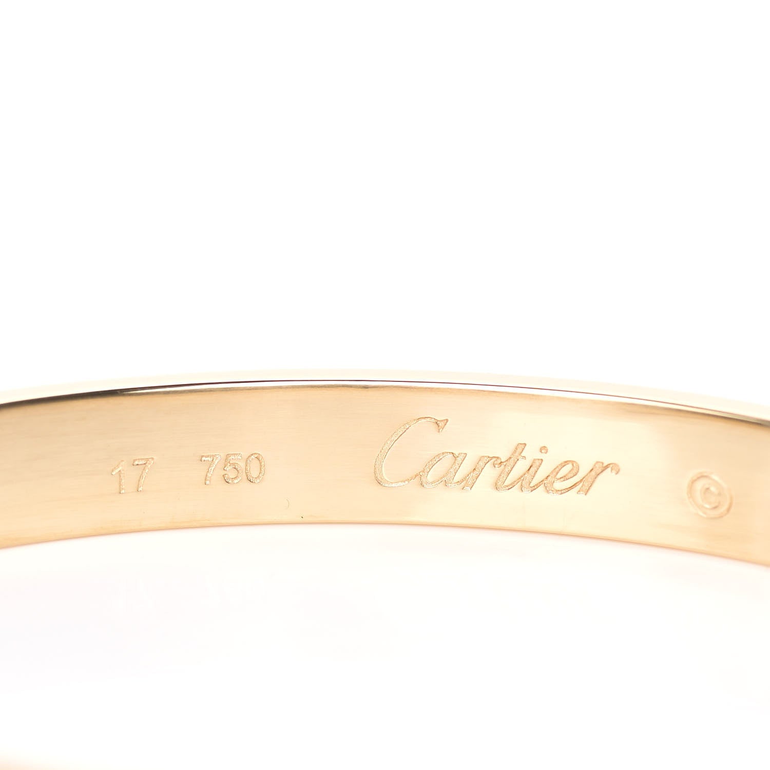 Cartier 18K Yellow Gold LOVE Bracelet 17 5 of 7