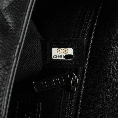 Chanel Metallic Goatskin Quilted Medium City Rock Flap Black 8 of 8