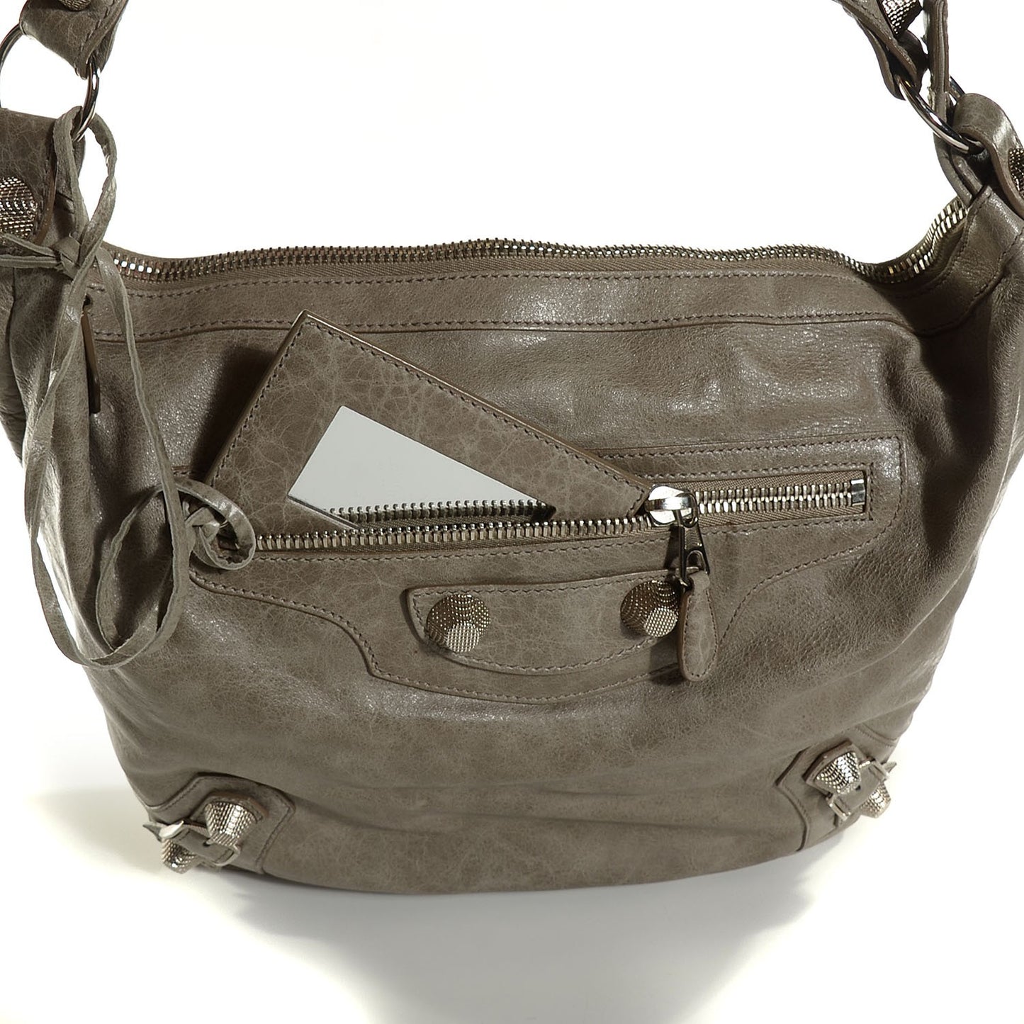 Agneau Giant 21 Silver Hardware Day Hobo Argent