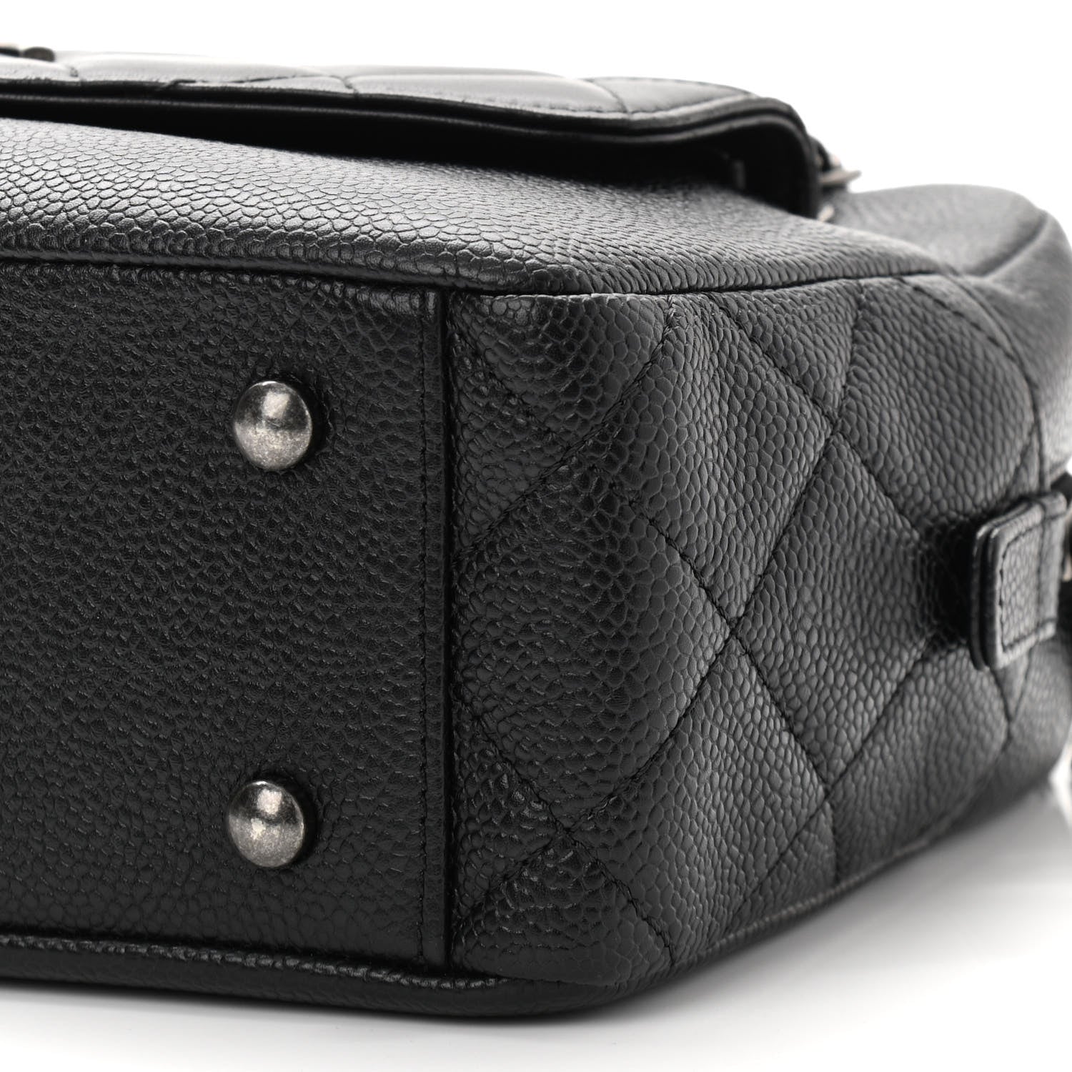 Chanel Caviar Lambskin Quilted Coco Break Camera Case Black 11 of 12