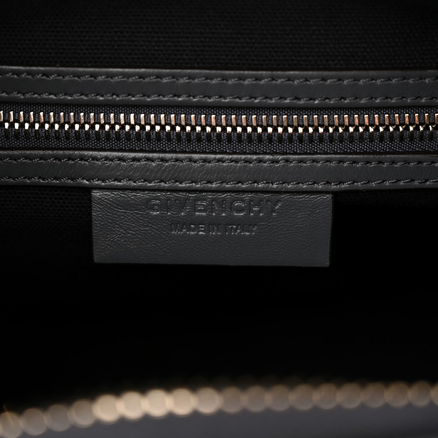 Calfskin Crocodile Embossed Small Antigona Storm Grey