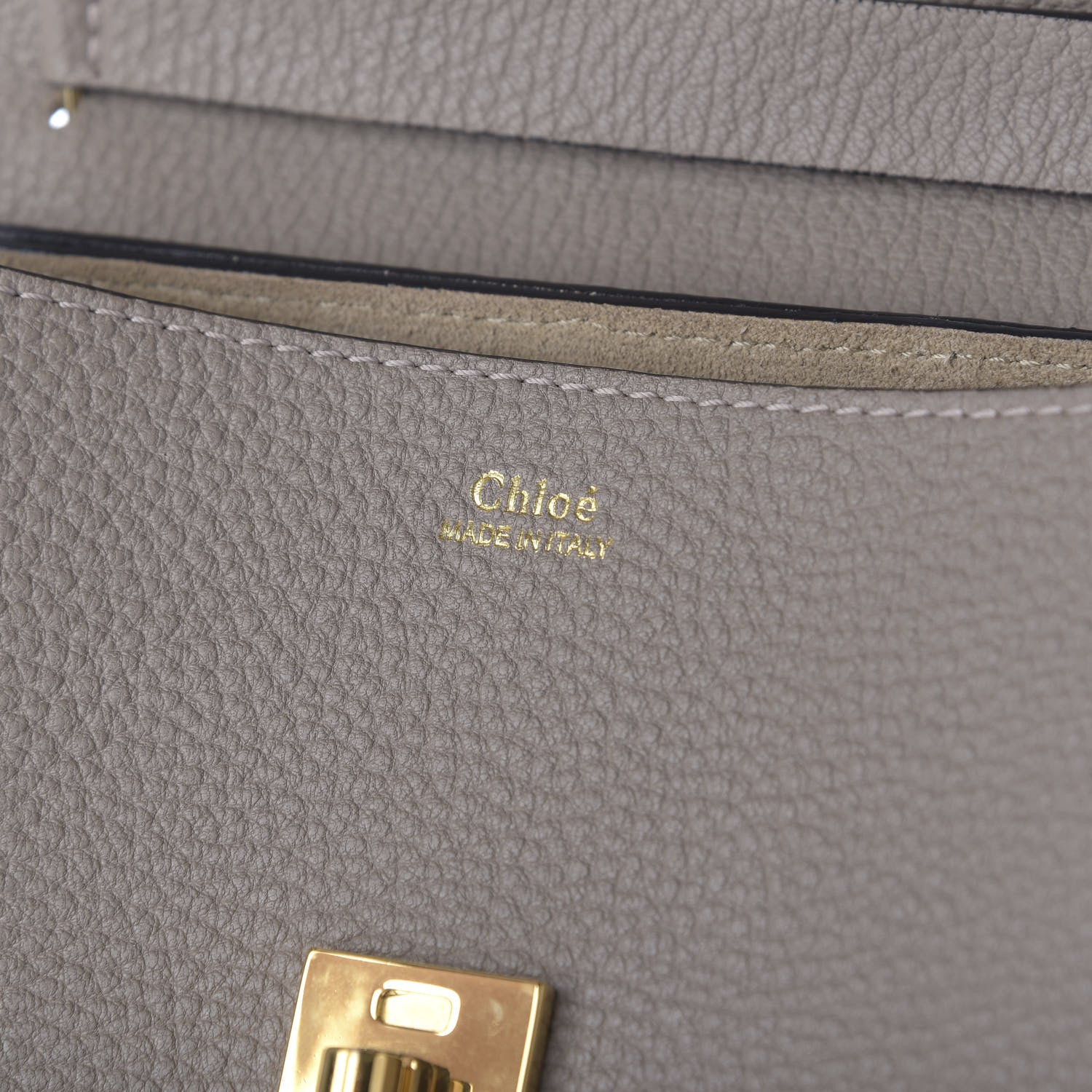 Chloe Grained Lambskin Drew Shoulder Bag Motty Grey 6 of 9