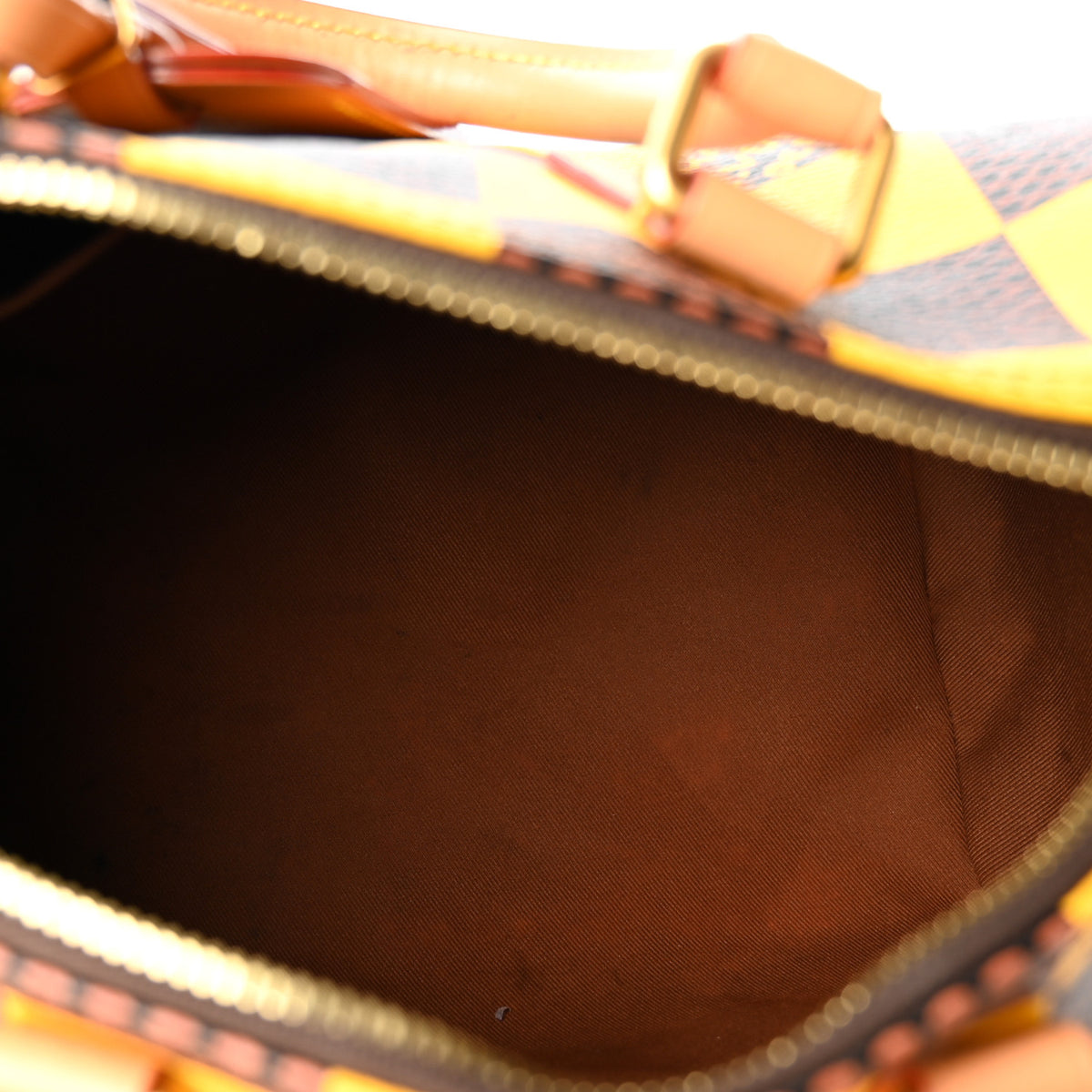 Damier Pop Speedy Bandouliere 25 Jaune Mat