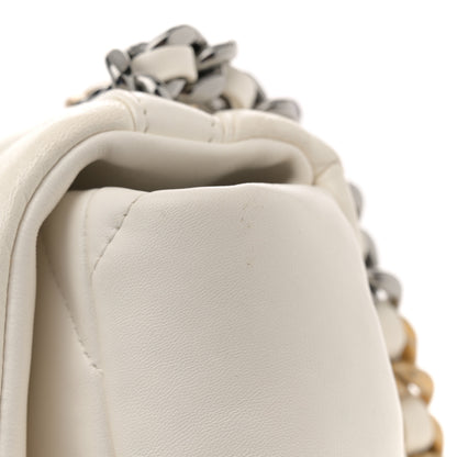 Chanel Goatskin Quilted Large Chanel 19 Flap White 11 of 13