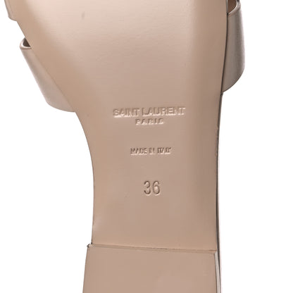 Saint Laurent Calfskin Tribute 05 Slide Sandals 36 Dark Beige 5 of 8