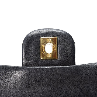 Chanel Lambskin Quilted Medium Double Flap Black 8 of 14