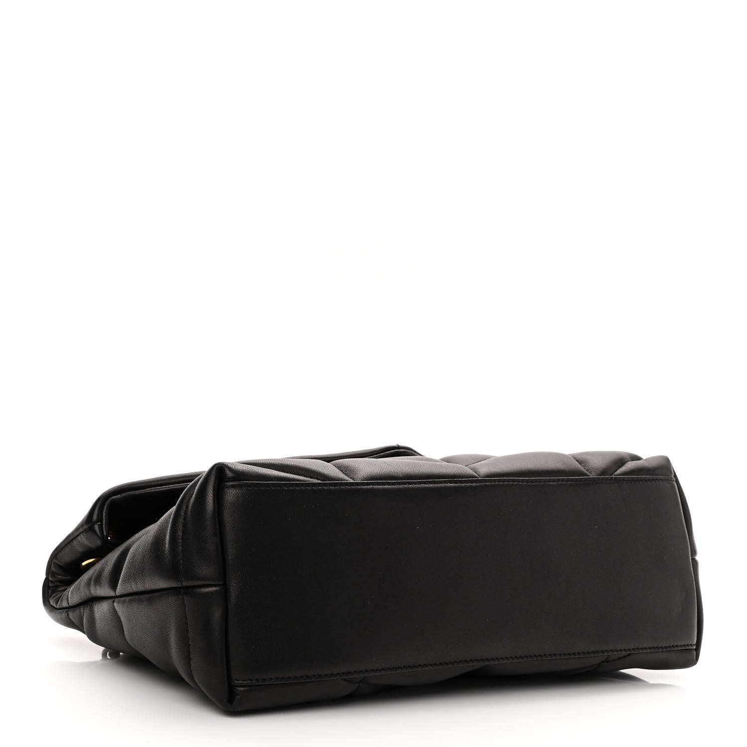 Saint Laurent Lambskin Quilted Small Loulou Puffer Monogram Chain Satchel Black 4 of 11
