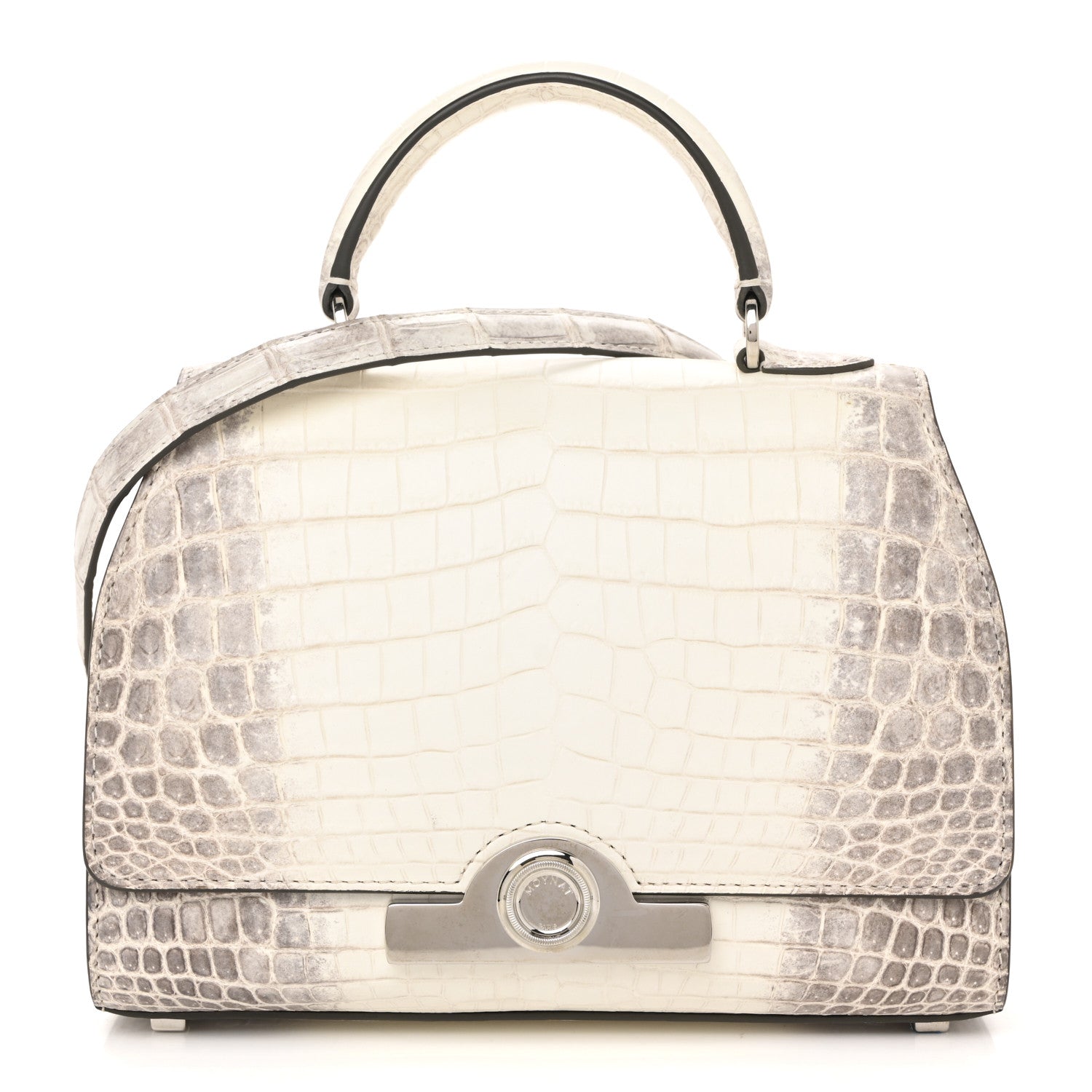Moynat Niloticus Crocodile Himalaya Rejane BB White 1 of 10