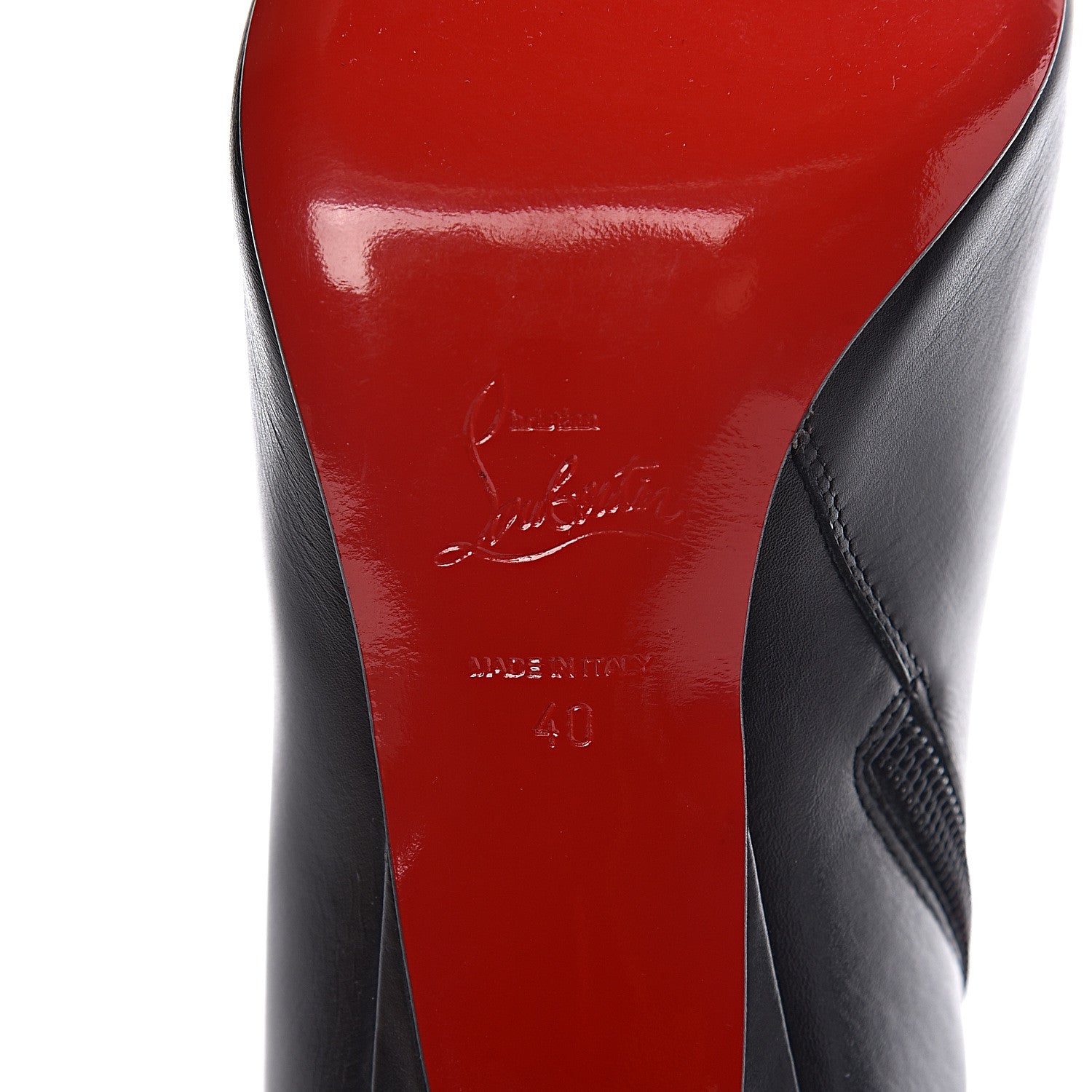 Christian Louboutin Calfskin Gorgona 85 Ankle Boots 40 Black 6 of 8