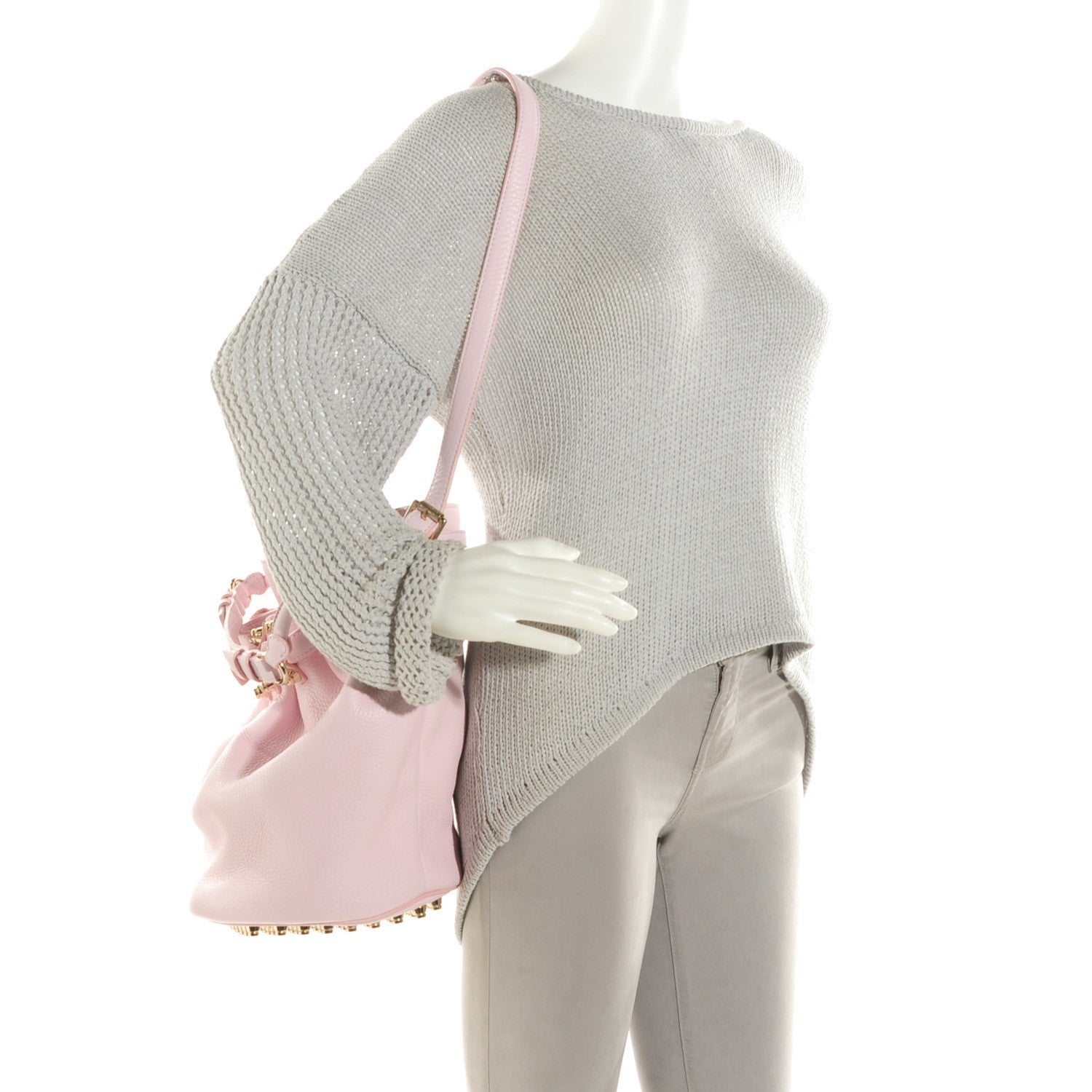 Alexander Wang Pebbled Calfskin Diego Bucket Bag Gummy 2 of 8