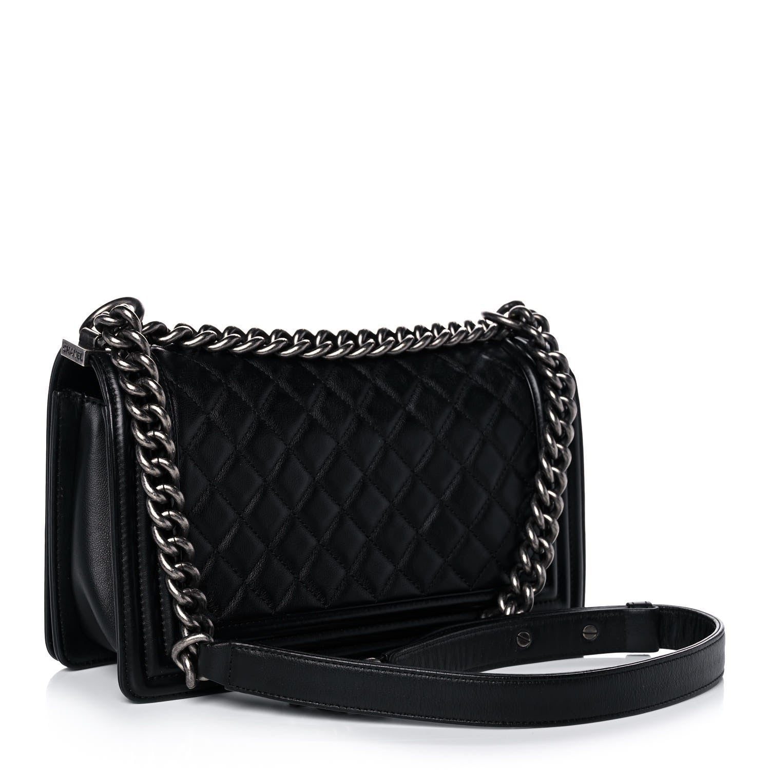 Chanel Calfskin Quilted Medium Boy Flap Black 2 of 11