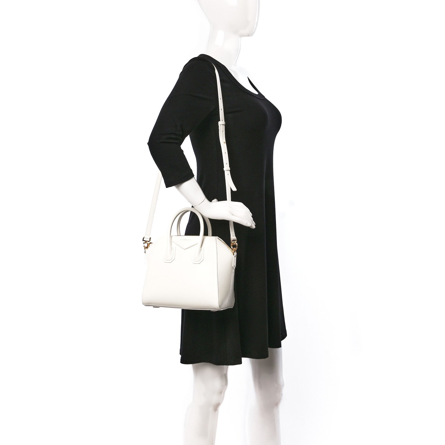 Givenchy Shiny Lord Calfskin Mini Antigona Ivory 2 of 12