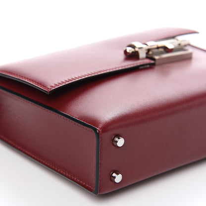 Hermes Tadelakt Mini Verrou Chaine Bag Rouge H 7 of 11