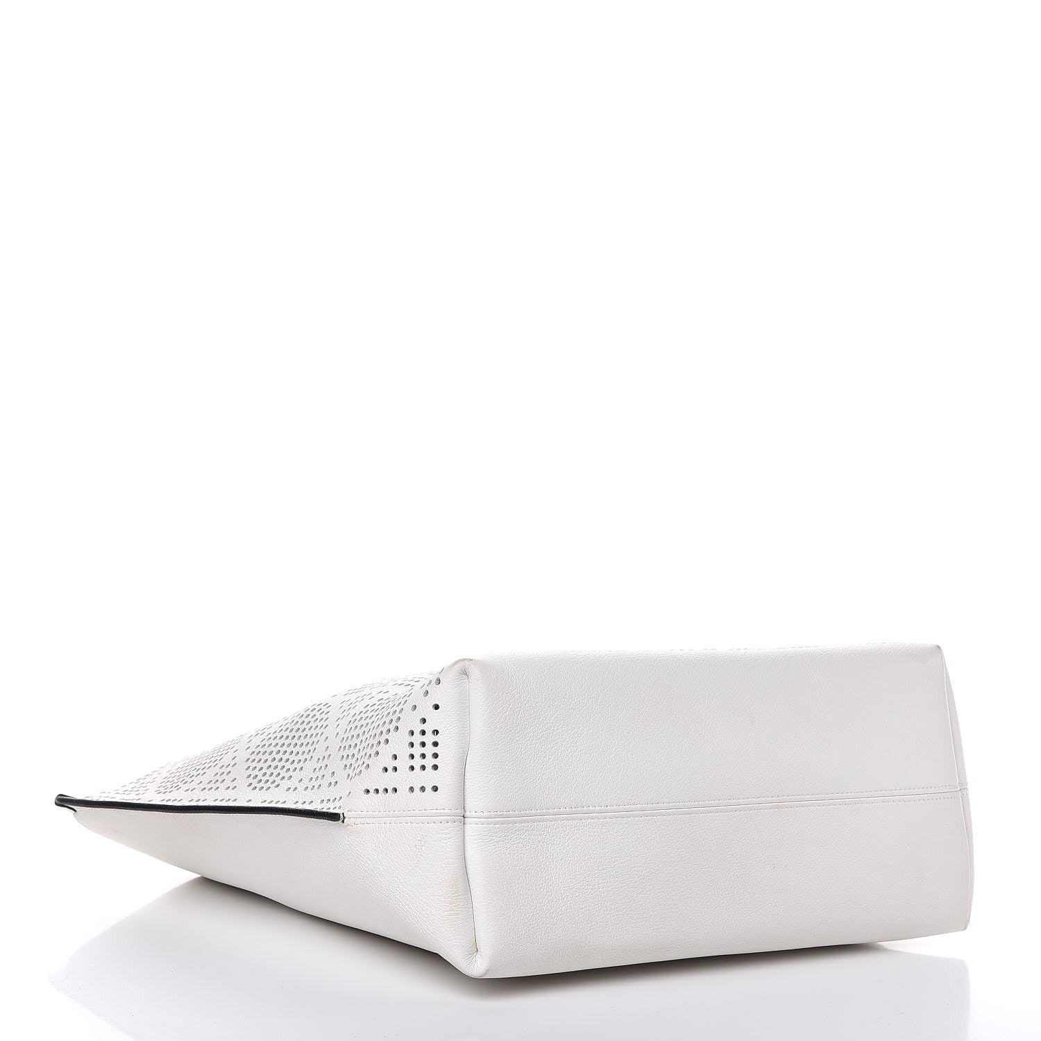 Christian Dior Calfskin Perforated Cannage Dioriva Tote White 4 of 8