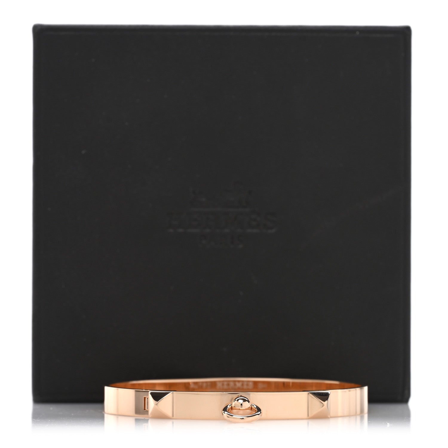 Hermes 18K Rose Gold PM Collier De Chien Bracelet SH 4 of 4