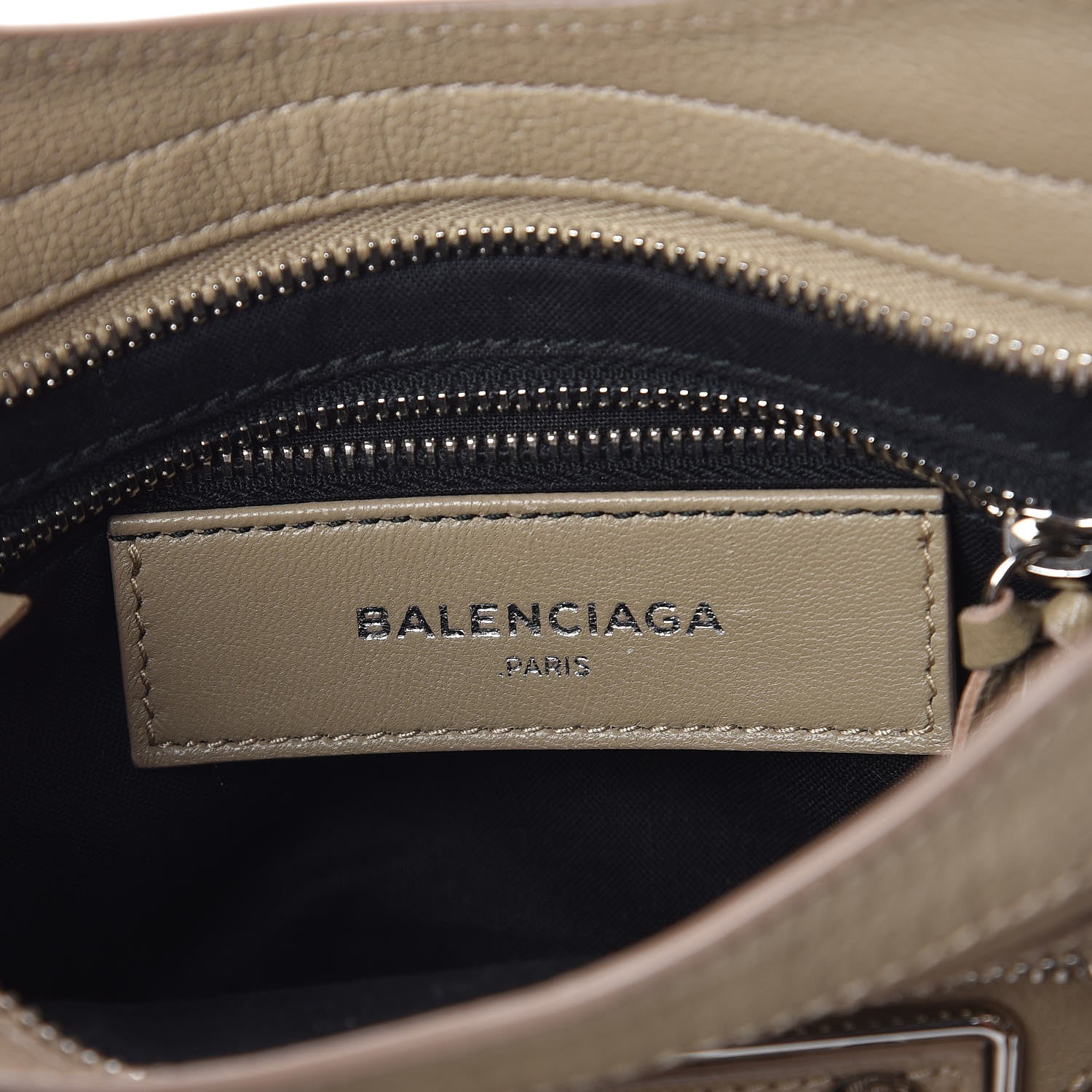 Balenciaga Chevre Silver Metallic Edge Hardware Mini City Beige Latte 6 of 9
