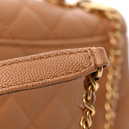 Chanel Caviar Quilted Mini Coco Chain Handle Flap Dark Beige 14 of 14