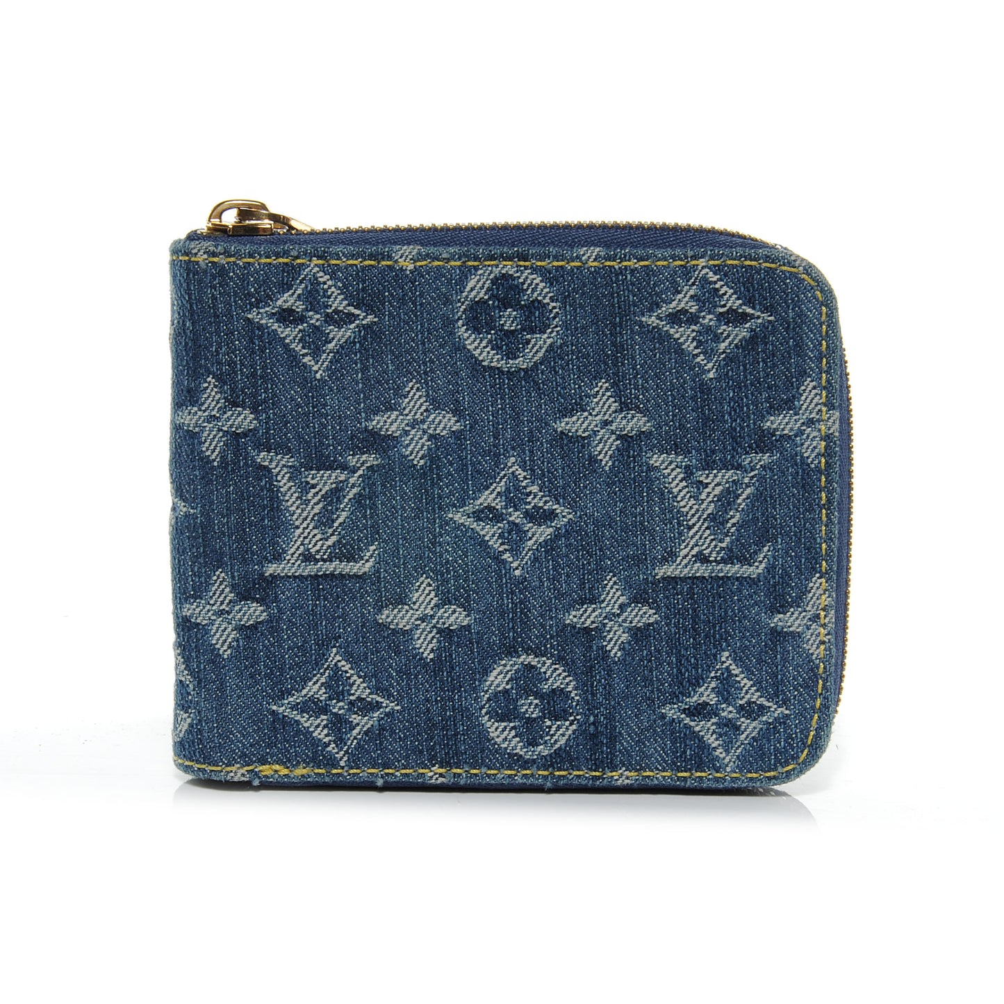 Denim Zip Compact Wallet