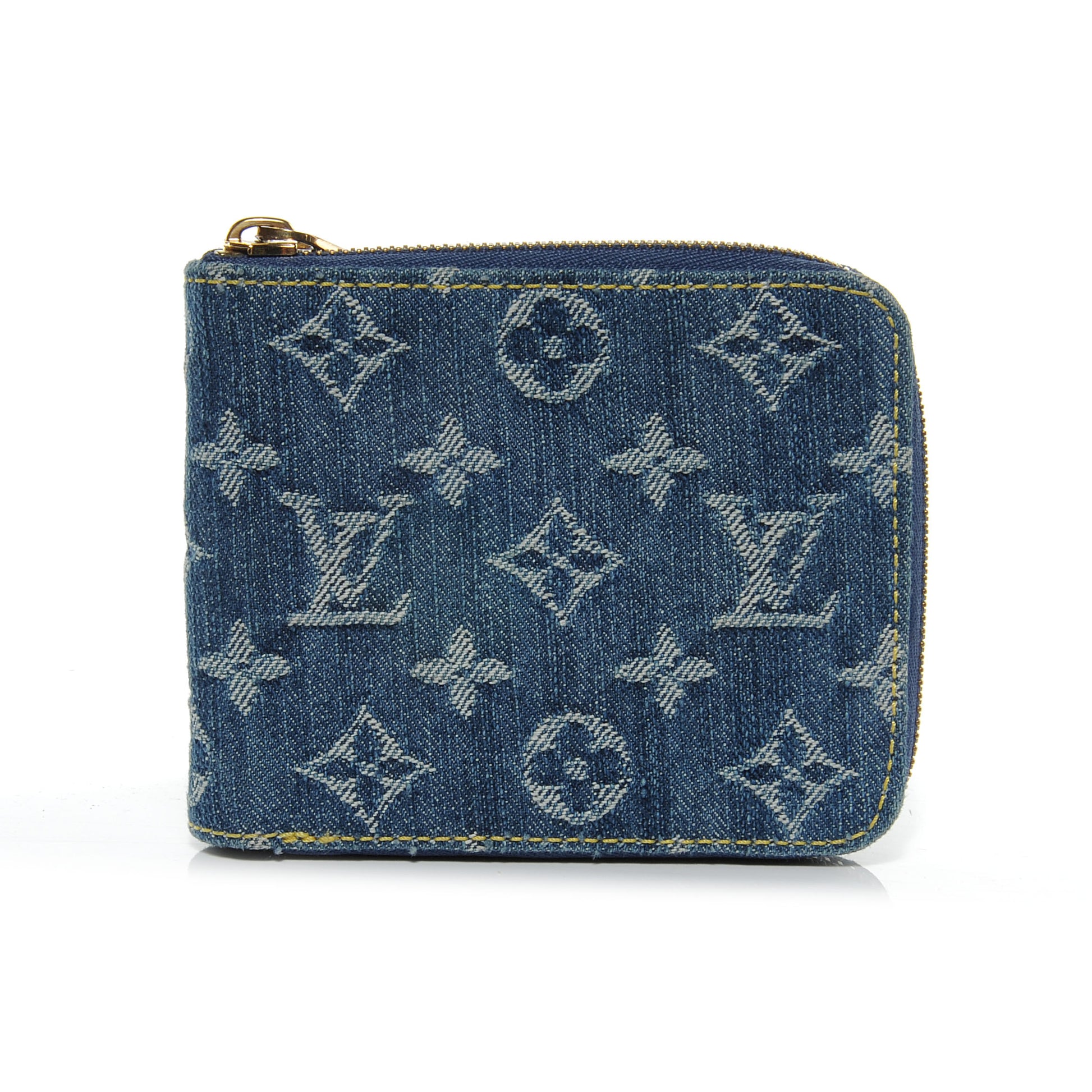 Louis Vuitton Denim Zip Compact Wallet 1 of 7