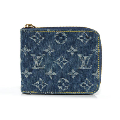 Louis Vuitton Denim Zip Compact Wallet 1 of 7
