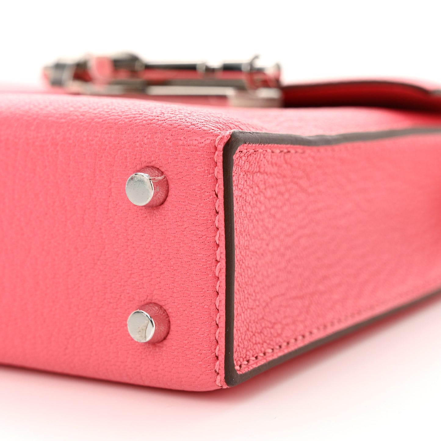 Chevre Mysore Mini Verrou Chaine Bag Rose Lipstick