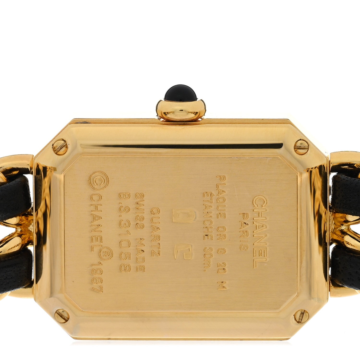 Chanel Stainless Steel Lambskin 20mm Chain Premiere Quartz Watch Gold 4 of 4