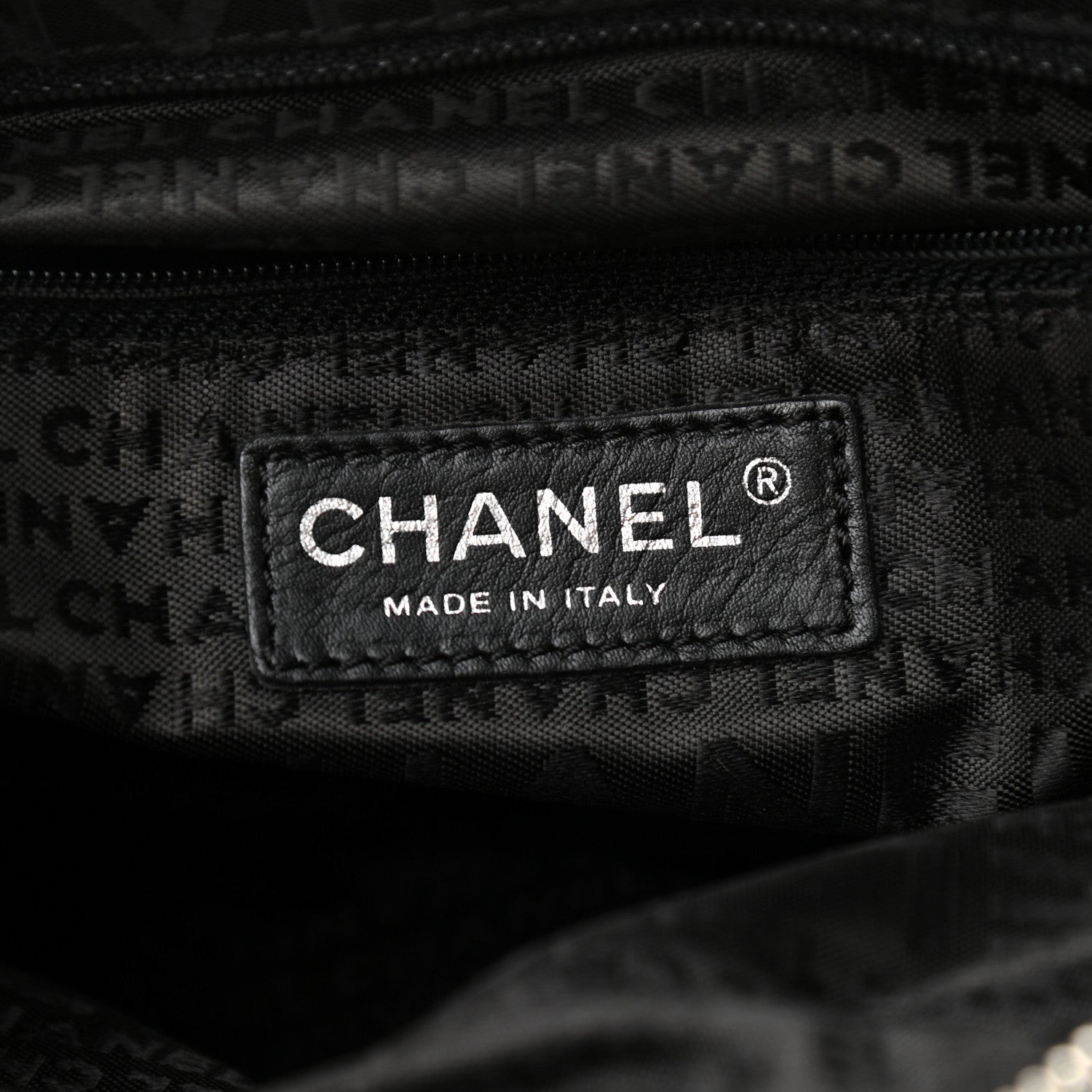 Chanel Canvas Woven Lambskin Lax Accordion Hobo Black 5 of 9