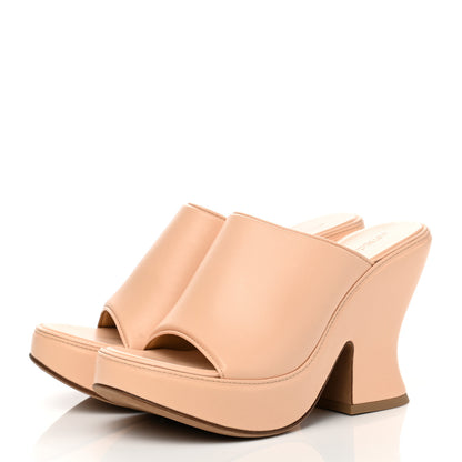 Bottega Veneta Nappa Slide Platform 115 Wedge Sandals 36 Macaroon 3 of 8