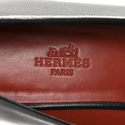 Hermes Goatskin Bilbao Ballerina Flats 37.5 Black 8 of 9