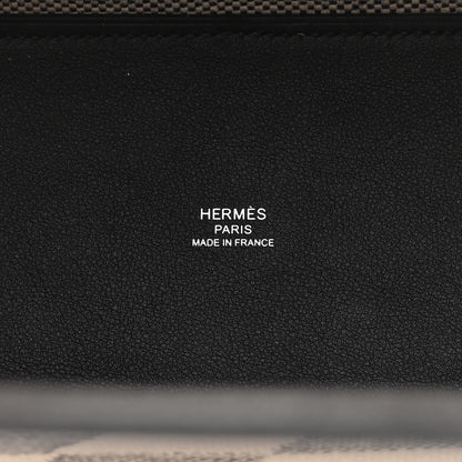 Hermes Swift H Canvas Cabas H En Biais 27 Black Ecru 6 of 11