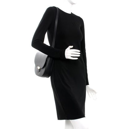Celine Grained Calfskin Medium Trotteur Black 2 of 7
