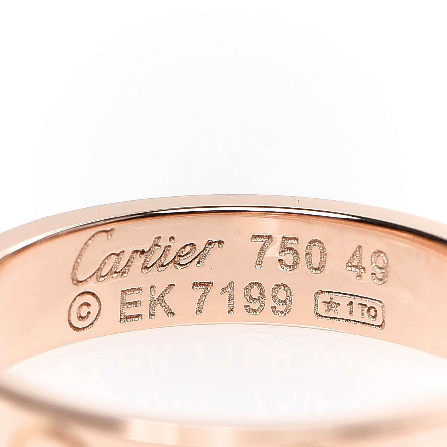 Cartier 18K Pink Gold 3.5mm LOVE Wedding Band Ring 49 4.75 3 of 3