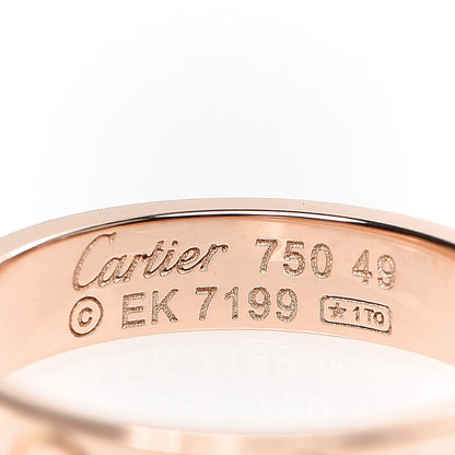 Cartier 18K Pink Gold 3.5mm LOVE Wedding Band Ring 49 4.75 3 of 3