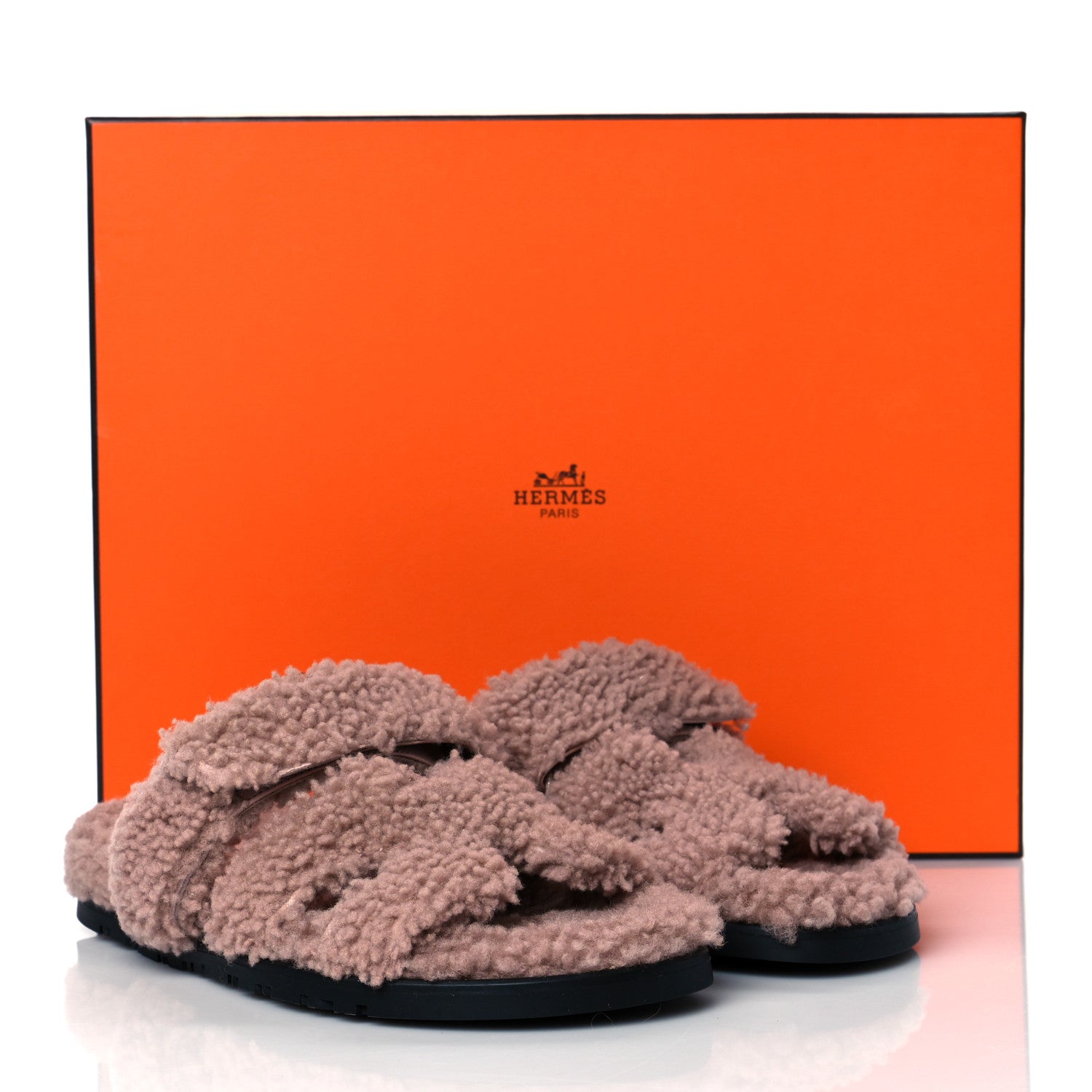 Hermes Woolskin Womens Chypre Sandals 36 Bois De Santal 8 of 8