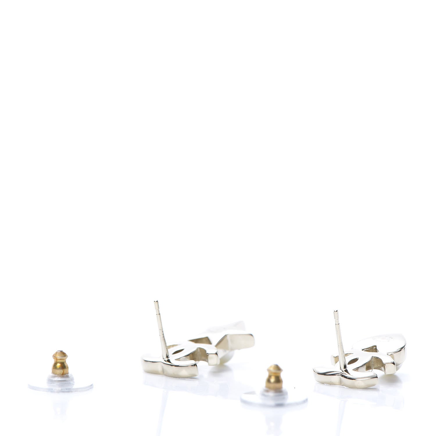 Chanel Crystal Pearl Charming Winter CC Star Heart Earrings Gold 3 of 5