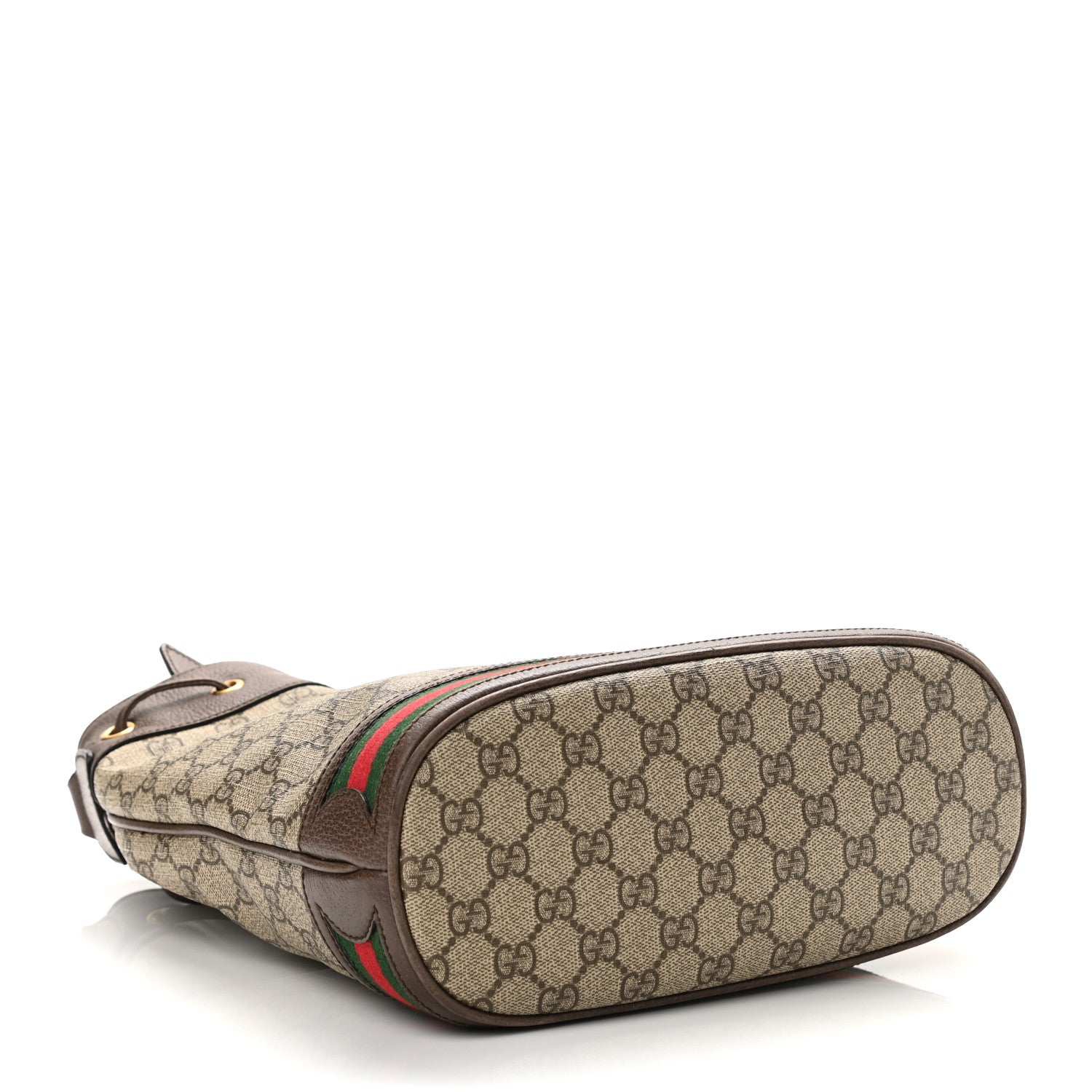 Gucci GG Supreme Monogram Web Ophidia Bucket Bag Brown 4 of 14
