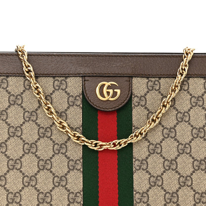Gucci GG Supreme Monogram Web Medium Ophidia Chain Shoulder Bag Brown 8 of 12