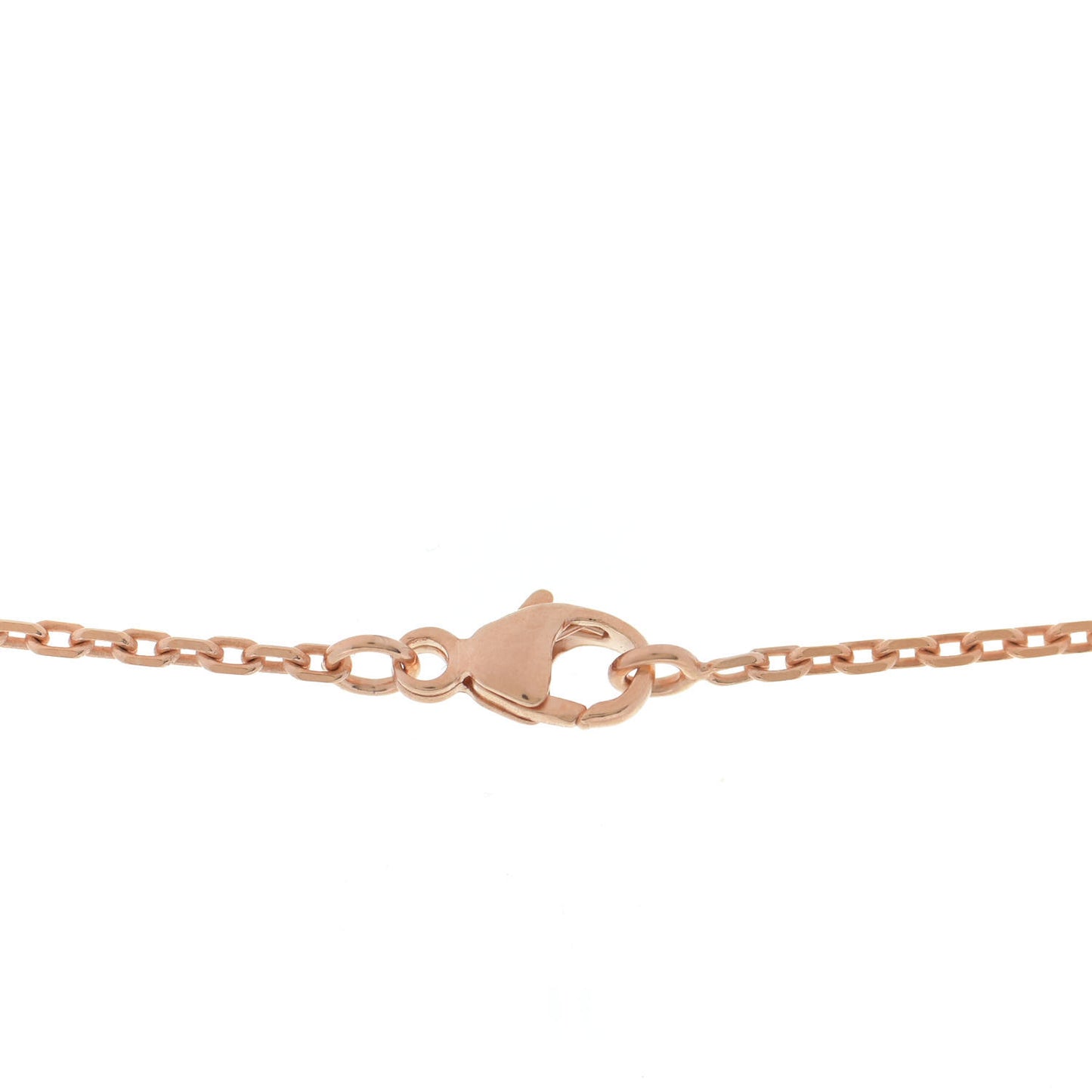 Lacquered Rose Gold Pop H Pendant Necklace Black