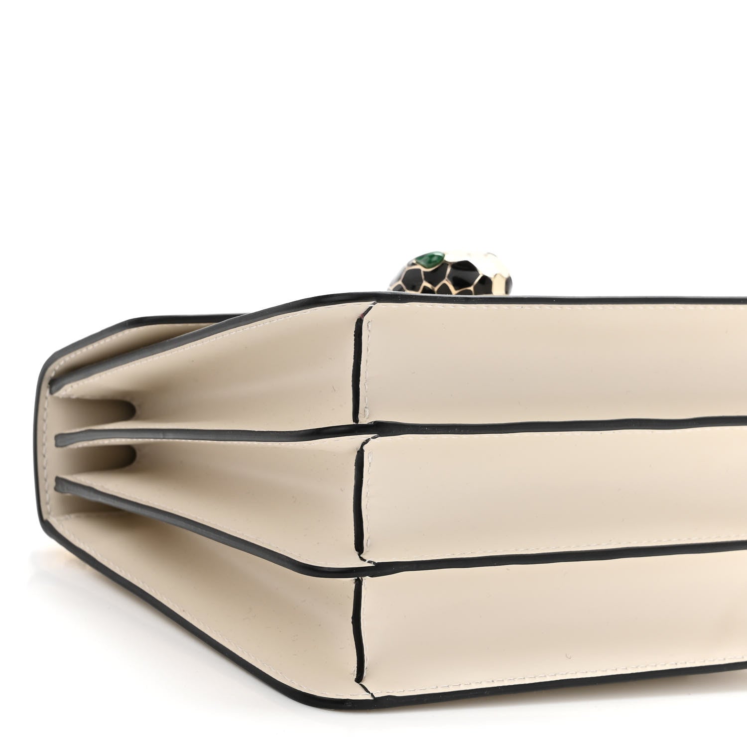 Bulgari Calfskin Serpenti Forever Top Handle White 8 of 9
