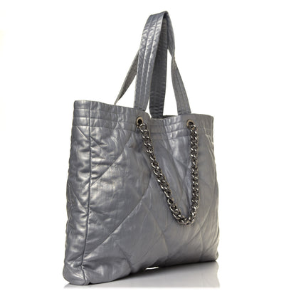 Chanel Iridescent Calfskin Quilted Ground Control Tote Silver 2 of 4
