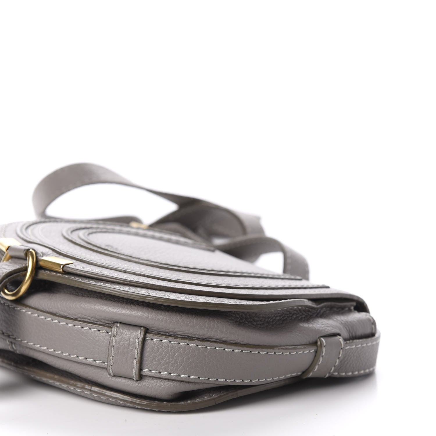 Chloe Calfskin Mini Marcie Round Crossbody Bag Cashmere Grey 7 of 13