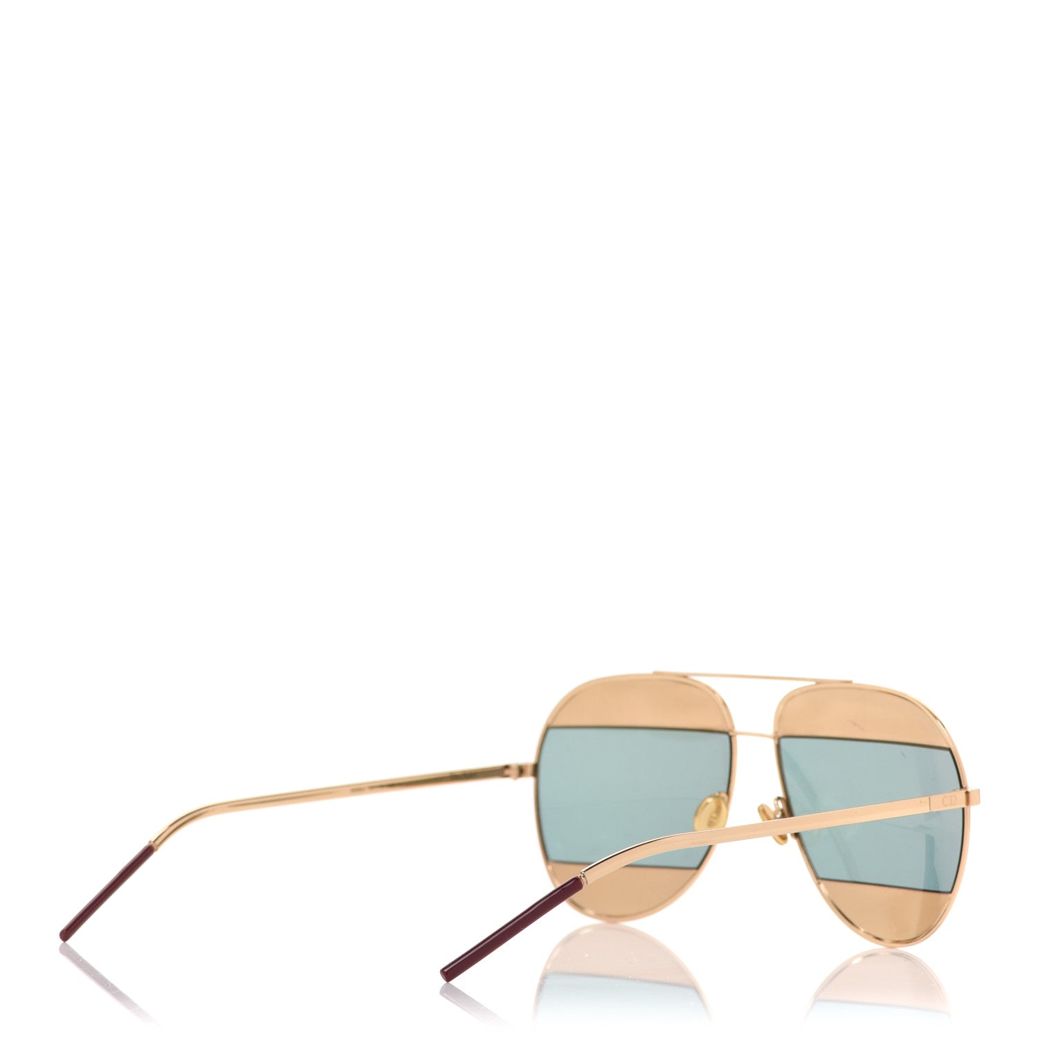 Christian Dior Split 1 Aviator Sunglasses Gold 4 of 7
