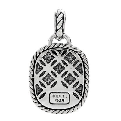 David Yurman Sterling Silver Diamond Black Onyx 22mm Albion Pendant 3 of 4