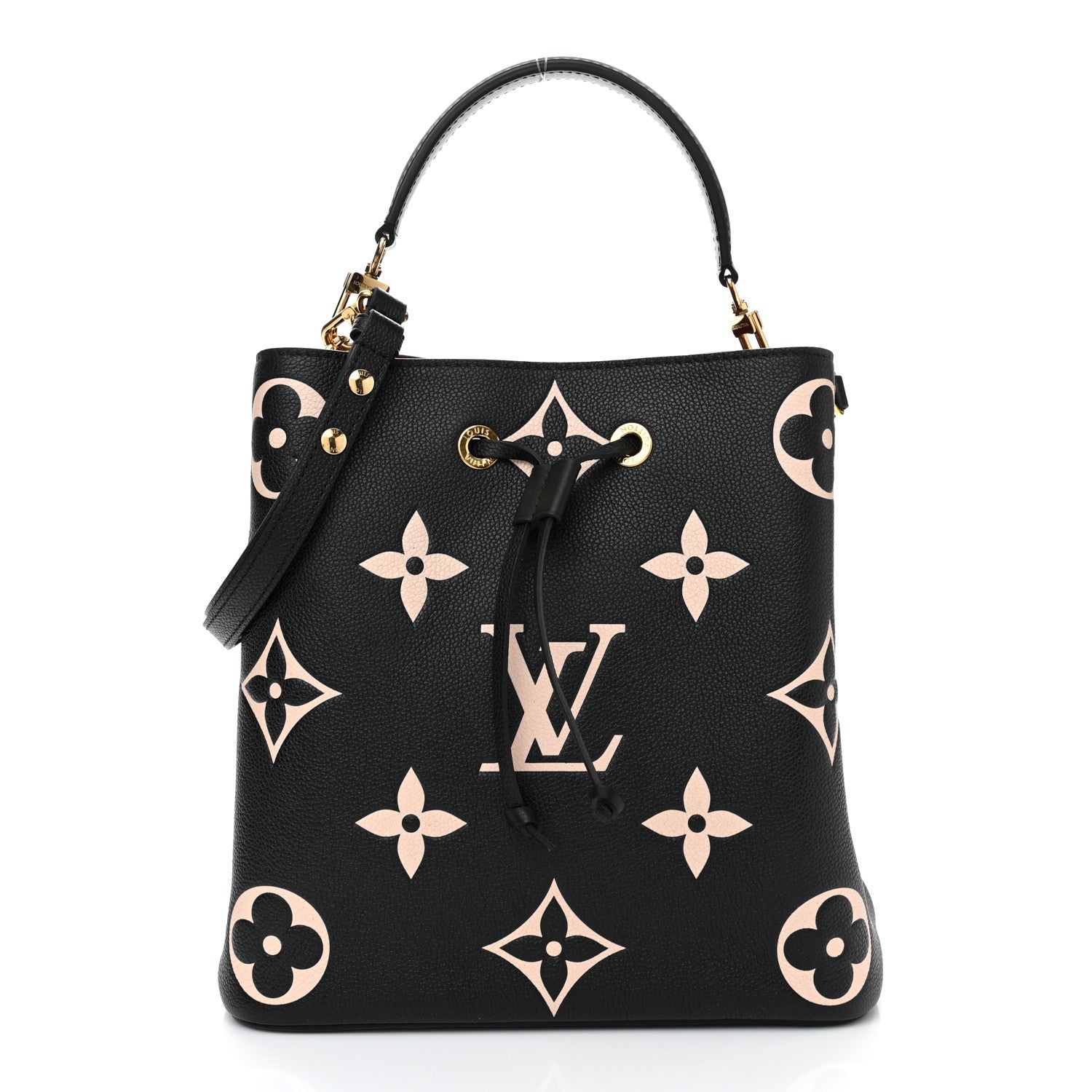 Louis Vuitton Empreinte Monogram Giant Neonoe MM Black Beige 3 of 12