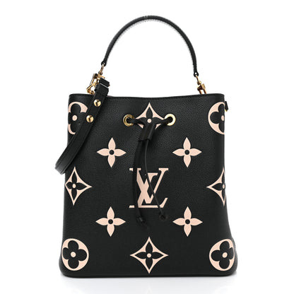 Louis Vuitton Empreinte Monogram Giant Neonoe MM Black Beige 3 of 12